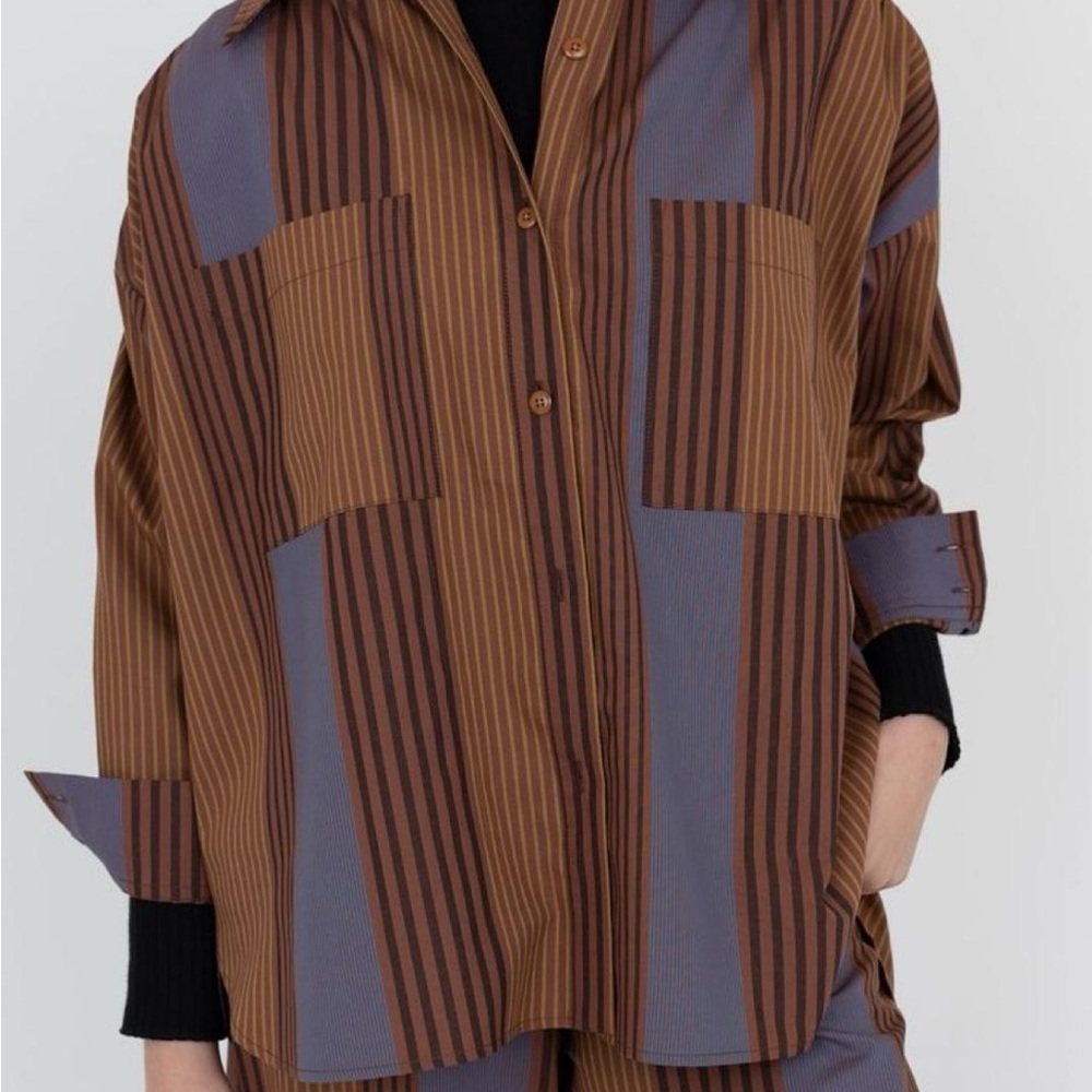 Talia penny stripe Ilana Kohn oversize button down Shirt